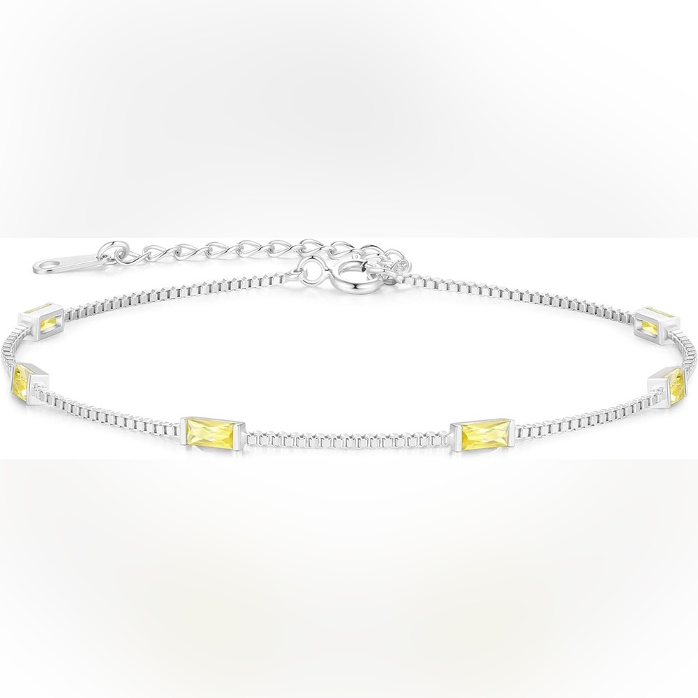 .925 Sterling silver necklace/ November birthstone necklace